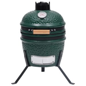 Kamado Rökgrill 2-i-1 keramik 56 cm grön - Bild 5