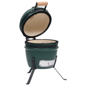 Kamado Rökgrill 2-i-1 keramik 56 cm grön - Bild 6