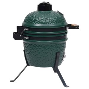 Kamado Rökgrill 2-i-1 keramik 56 cm grön - Bild 7