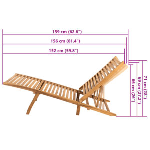 vidaXL Solsäng massiv teak - Bild 7