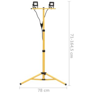 vidaXL Strålkastare med stativ 2x10 W LED kallvit - Bild 9