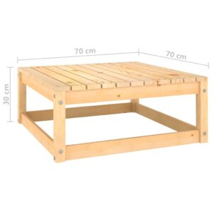 vidaXL Trädgårdspall 70x70x30 cm massiv furu - Bild 5