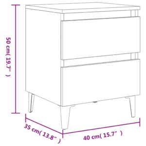 vidaXL Sängbord 2 st betonggrå 40x35x50 cm konstruerat trä - Bild 10