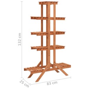 vidaXL Växtställ 83x25x132 cm granträ - Bild 6