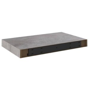 vidaXL Svävande vägghylla betonggrå 40x23x3,8 cm MDF - Bild 6