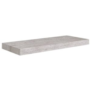 vidaXL Svävande vägghyllor 2 st betonggrå 60x23,5x3,8 cm MDF - Bild 4