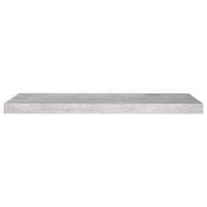 vidaXL Svävande vägghyllor 2 st betonggrå 80x23,5x3,8 cm MDF - Bild 5