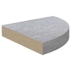 vidaXL Svävande hörnhyllor 2 st betonggrå 25x25x3,8 cm MDF - Bild 5