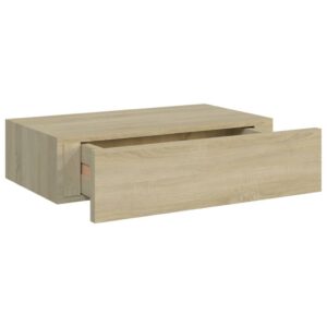 vidaXL Väggmonterade lådor ek 2 st 40x23,5x10 cm MDF - Bild 7