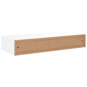 vidaXL Väggmonterad låda vit 60x23,5x10 cm MDF - Bild 7