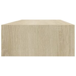 vidaXL Väggmonterad låda 2 st ek 60x23,5x10 cm MDF - Bild 6