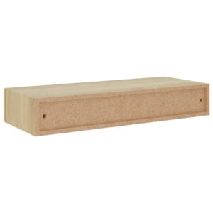 vidaXL Väggmonterad låda 2 st ek 60x23,5x10 cm MDF - Bild 7