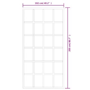 vidaXL Skjutdörr ESG-glas och aluminium 102x205 cm svart - Bild 6