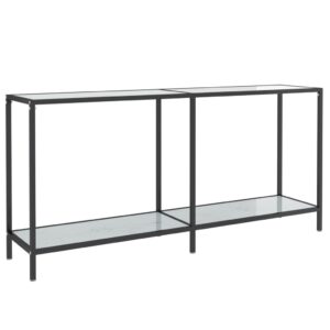 vidaXL Konsolbord vit 160x35x75 cm härdat glas - Bild 2