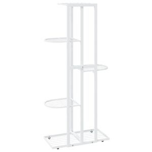 vidaXL Växtställ med 5 hyllor 43x22x98 cm vit metall - Bild 5