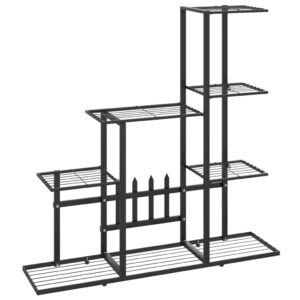 vidaXL Växtställ 94,5x25x88 cm svart metall - Bild 2