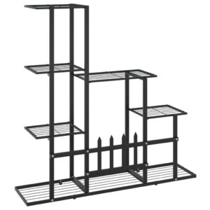 vidaXL Växtställ 94,5x25x88 cm svart metall - Bild 5