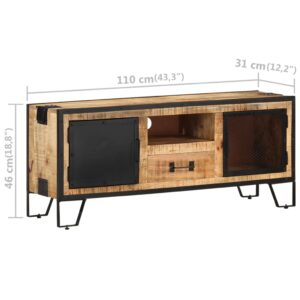 vidaXL TV-bänk 110x31x46 cm grovt mangoträ - Bild 10