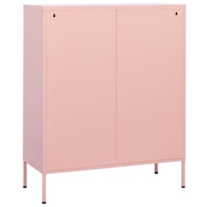 vidaXL Förvaringsskåp rosa 80x35x101,5 cm stål - Bild 6