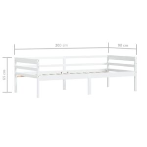 vidaXL Sängram vit massiv furu 90x200 cm - Bild 9