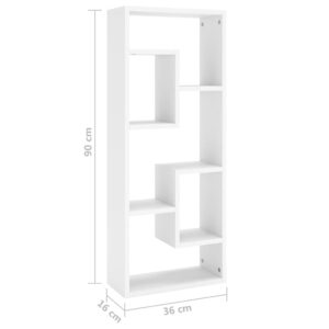 vidaXL Vägghylla vit 36x16x90 cm konstruerat trä - Bild 6