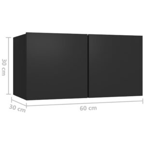 vidaXL Hängande TV-skåp 3 st svart 60x30x30 cm - Bild 9