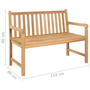 vidaXL Trädgårdsbänk 114 cm massiv teak - Bild 6