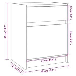 vidaXL Sängbord 2 st svart 40x31x50 cm massivt furu - Bild 12