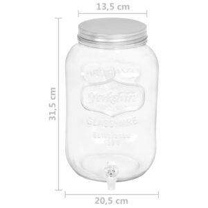 vidaXL Glasbehållare med tappkran 8050 ml glas - Bild 10