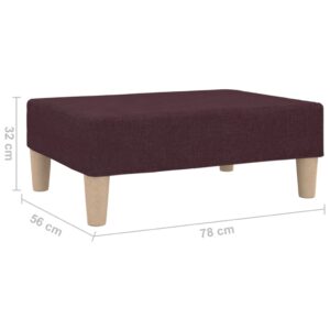 vidaXL Fotpall lila 78x56x32 cm tyg - Bild 6