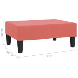 vidaXL Fotpall rosa 78x56x32 cm sammet - Bild 6