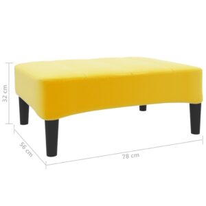 vidaXL Fotpall gul 78x56x32 cm sammet - Bild 6