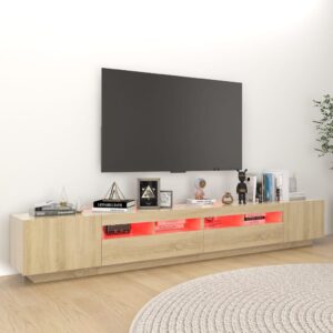 vidaXL TV-bänk med LED-belysning sonoma-ek 260x35x40 cm - Bild 4