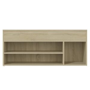 vidaXL Skobänk sonoma-ek 105x30x45 cm konstruerat trä - Bild 5