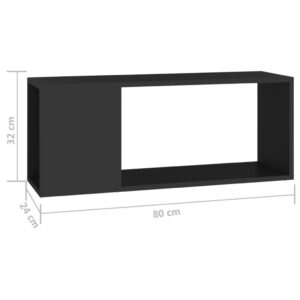 vidaXL TV-bänk svart 80x24x32 cm konstruerat trä - Bild 7