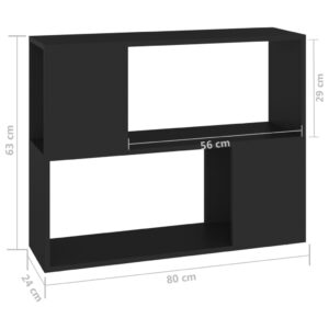 vidaXL TV-bänk svart 80x24x63 cm konstruerat trä - Bild 7