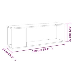 vidaXL Tv-bänk vit 100x24x32 cm konstruerat trä - Bild 8