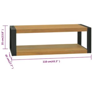 vidaXL Badrumsskåp 120x45x35 cm massiv teak - Bild 6