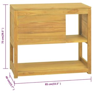 vidaXL Badrumsskåp 85x40x75 cm massiv teak - Bild 8