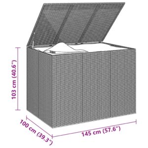 vidaXL Dynbox PE-rotting 145x100x103 cm brun - Bild 5