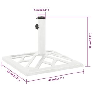 vidaXL Parasollfot vit 44x44x31 cm gjutjärn - Bild 7