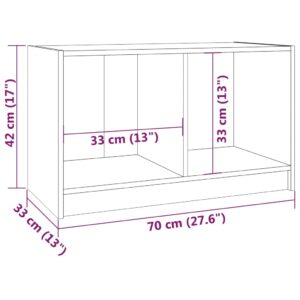 vidaXL TV-bänk vit 70x33x42 cm massiv furu - Bild 8