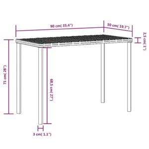 vidaXL Trädgårdsgrupp L-formad med dynor 5 delar konstrotting brun - Bild 12