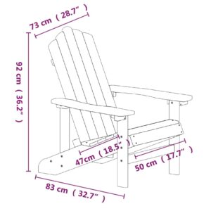 vidaXL Adirondackstol HDPE antracit - Bild 7