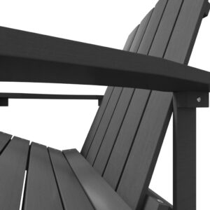 vidaXL Adirondackstol med fotpall HDPE antracit - Bild 6