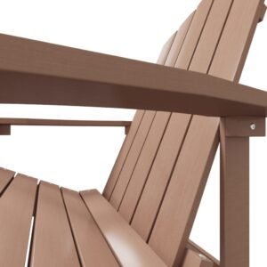 vidaXL Adirondackstol med fotpall HDPE brun - Bild 6