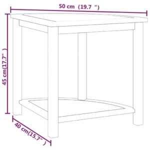 vidaXL Sidobord för badrum 45x45x45 cm massiv teak - Bild 5