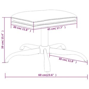 vidaXL Fotpall gräddvit 60x60x36 cm tyg - Bild 6