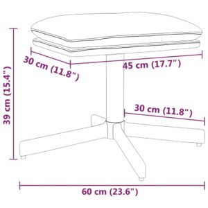 vidaXL Fotpall ljusgrå 60x60x36 cm sammet - Bild 6