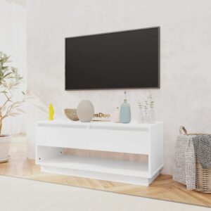 vidaXL Tv-bänk vit högglans 102x41x44 cm konstruerat trä - Bild 3